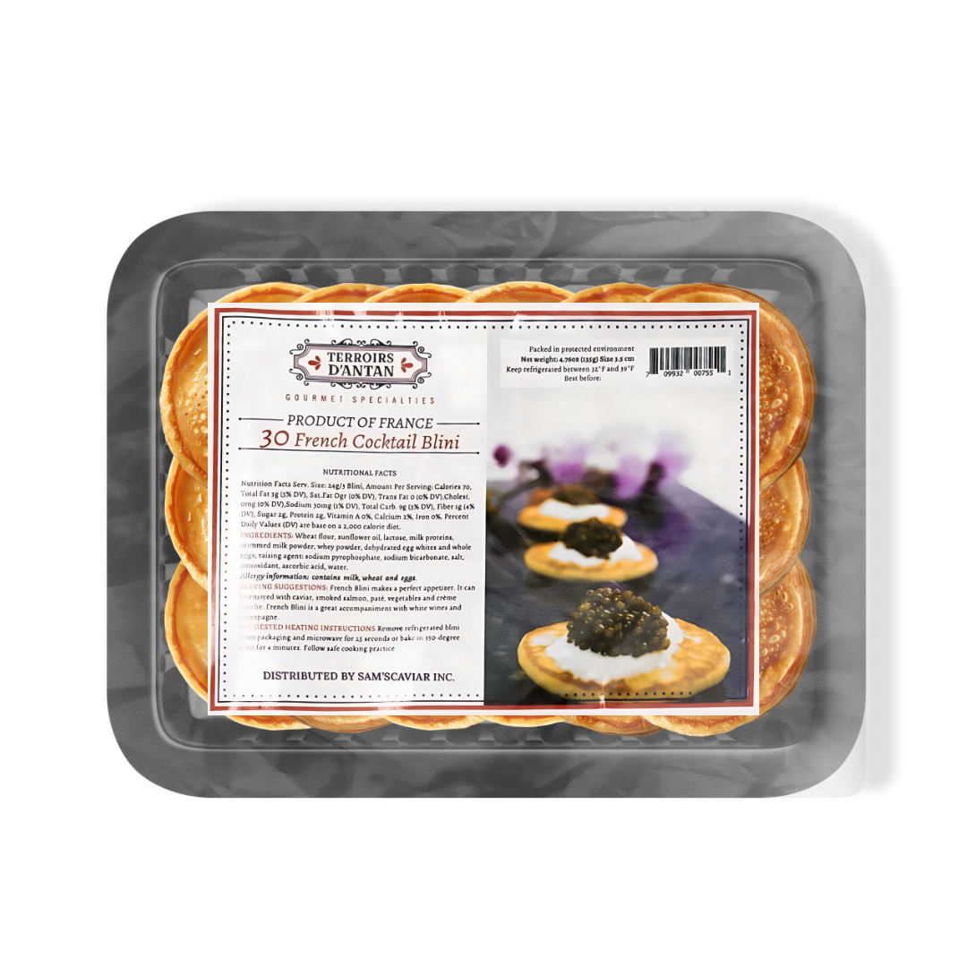 French Cocktail Blinis, 30 pcs