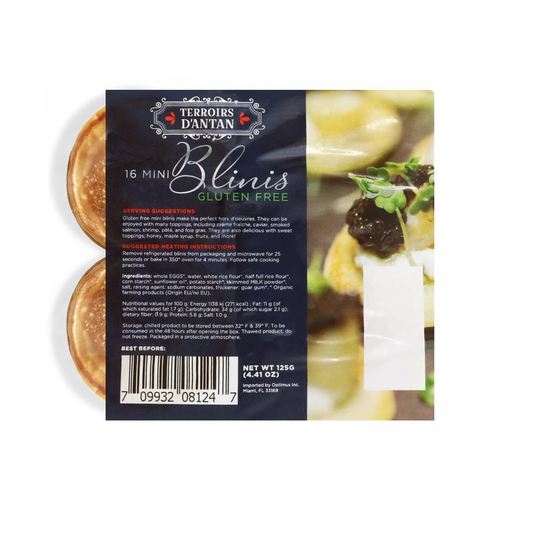 French Gluten Free Mini Blinis, 16 pcs